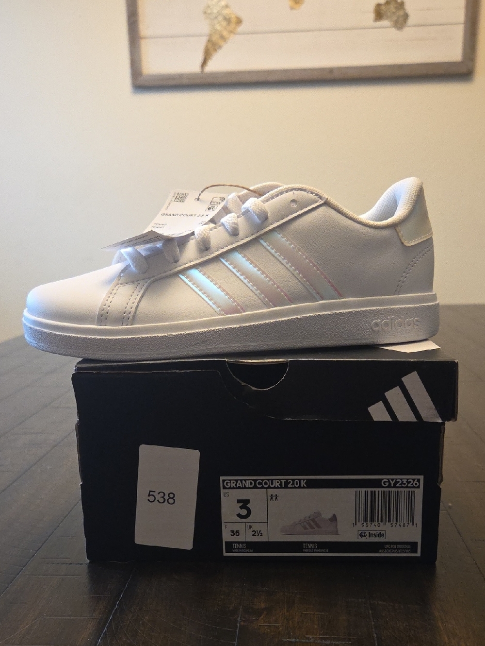 adidas Grand Court 2.0K with Iridescent Stripes